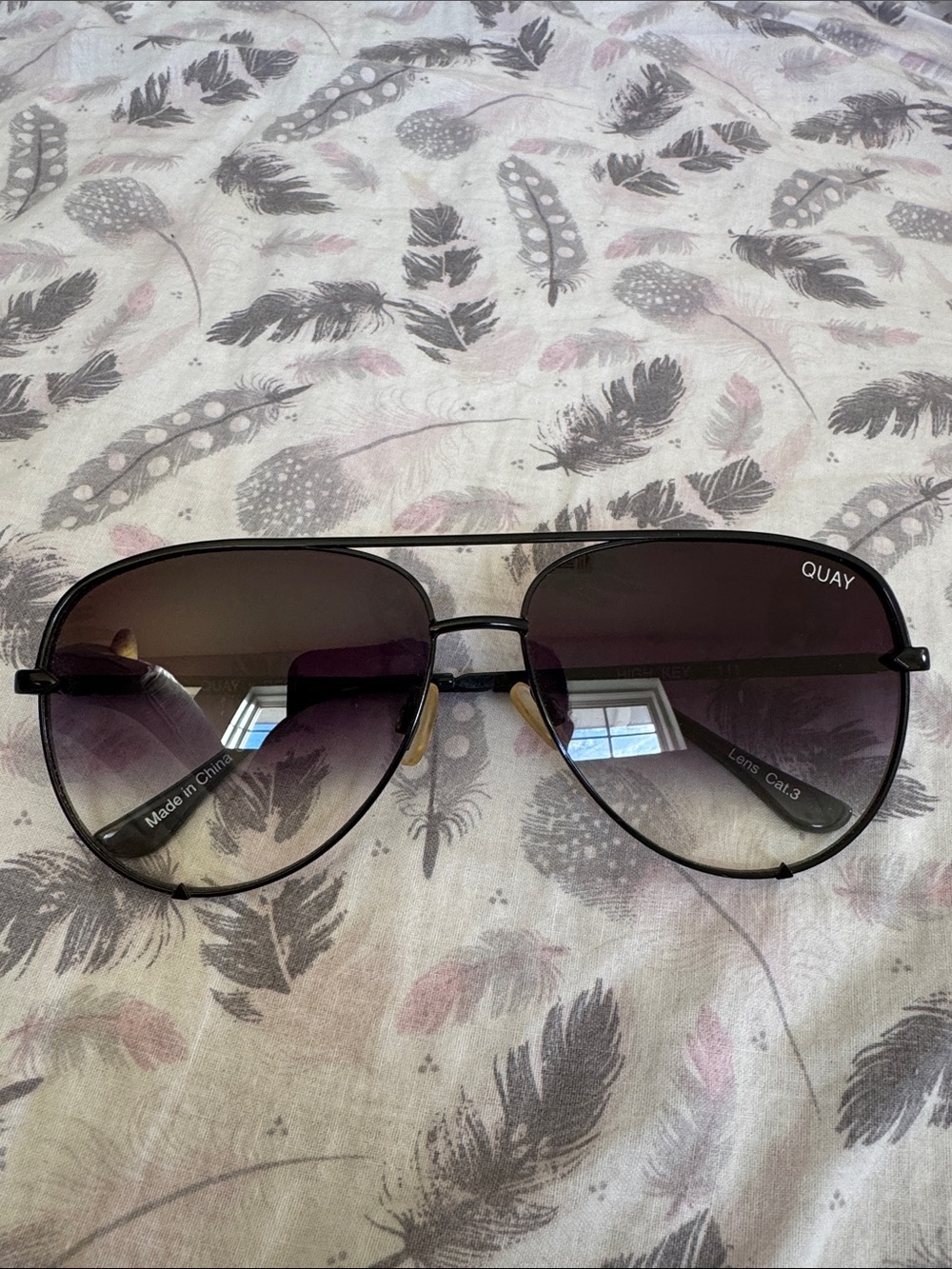 Quay Australia Men's Black Aviator Sunglasses with Gradient Lenses